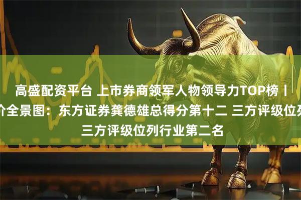 高盛配资平台 上市券商领军人物领导力TOP榜丨行业数据评价全景图：东方证券龚德雄总得分第十二 三方评级位列行业第二名