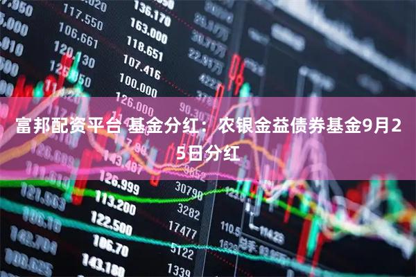 富邦配资平台 基金分红：农银金益债券基金9月25日分红