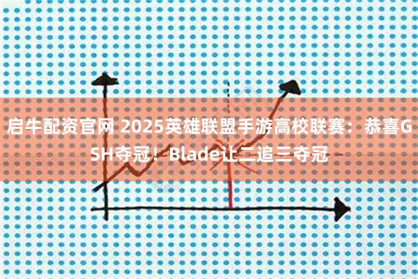启牛配资官网 2025英雄联盟手游高校联赛：恭喜GSH夺冠！Blade让二追三夺冠