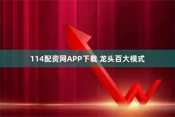 114配资网APP下载 龙头百大模式